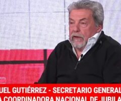 Entrevista a Manuel Gutiérrez. Secretario General de la Mesa Coordinadora de Jubilados de la República Argentina.